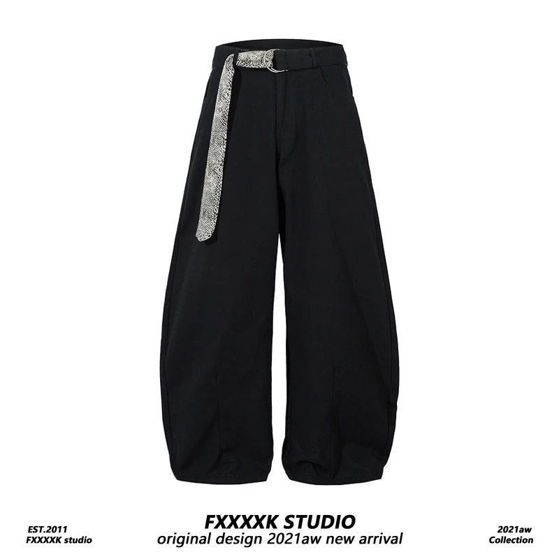 

Оригинальные брюки FXK в стиле Ins: модные, ретро, деконструированный дизайн, свободные, повседневные, широкие, длинные, для пар.