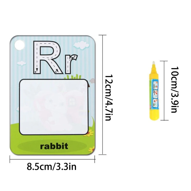 幼児の水落書きカード単語描画フラッシュカード文字番号フラッシュカード