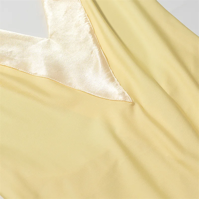 Luxuriöses neues V-Ausschnitt-Kleid im minimalistischen Stil, rückenfrei, schmal geschnitten, knöchellang, zarte Kleider 2026, Damen-Abendkleid für Urlaub, Club und Party – Detail 5