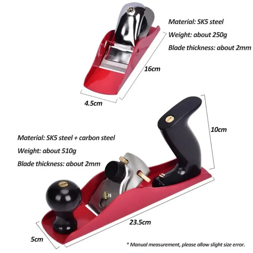 2PCS Wood Hand Planer Set Carpenter Specific Tools for Trimming Plane Detachable Woodworking Deburring Planer DIY Model Making