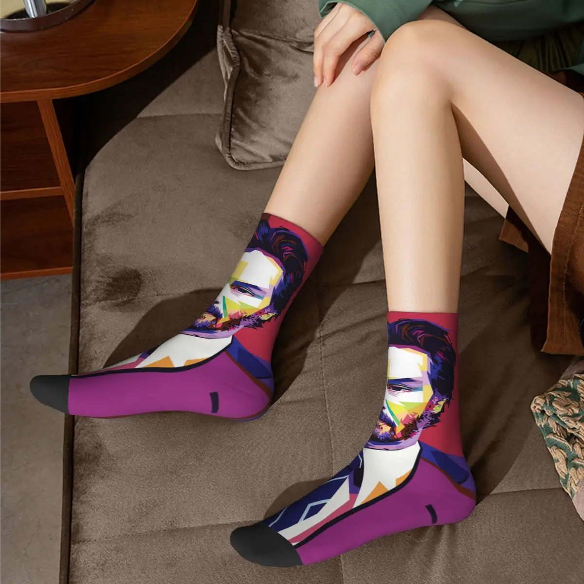 Keanu Reeves cosy Unisex Socks Running Happy Socks Street Style Crazy Sock