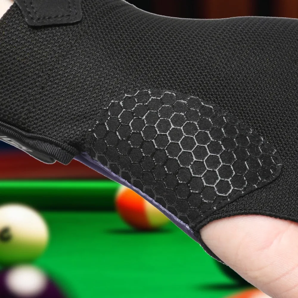 

Бильярдные перчатки для левой руки, защита от пота, износостойкие открытые перчатки с 3 пальцами, дышащие легкие перчатки с тремя пальцами