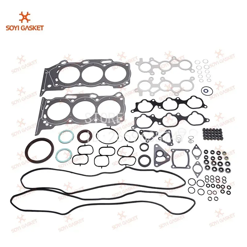 Engine Overhaul Kit for 2GR-FE 3.5L 04111-31440 with Valve Cover Gasket and Air Inlet Cushion Replacement Parts