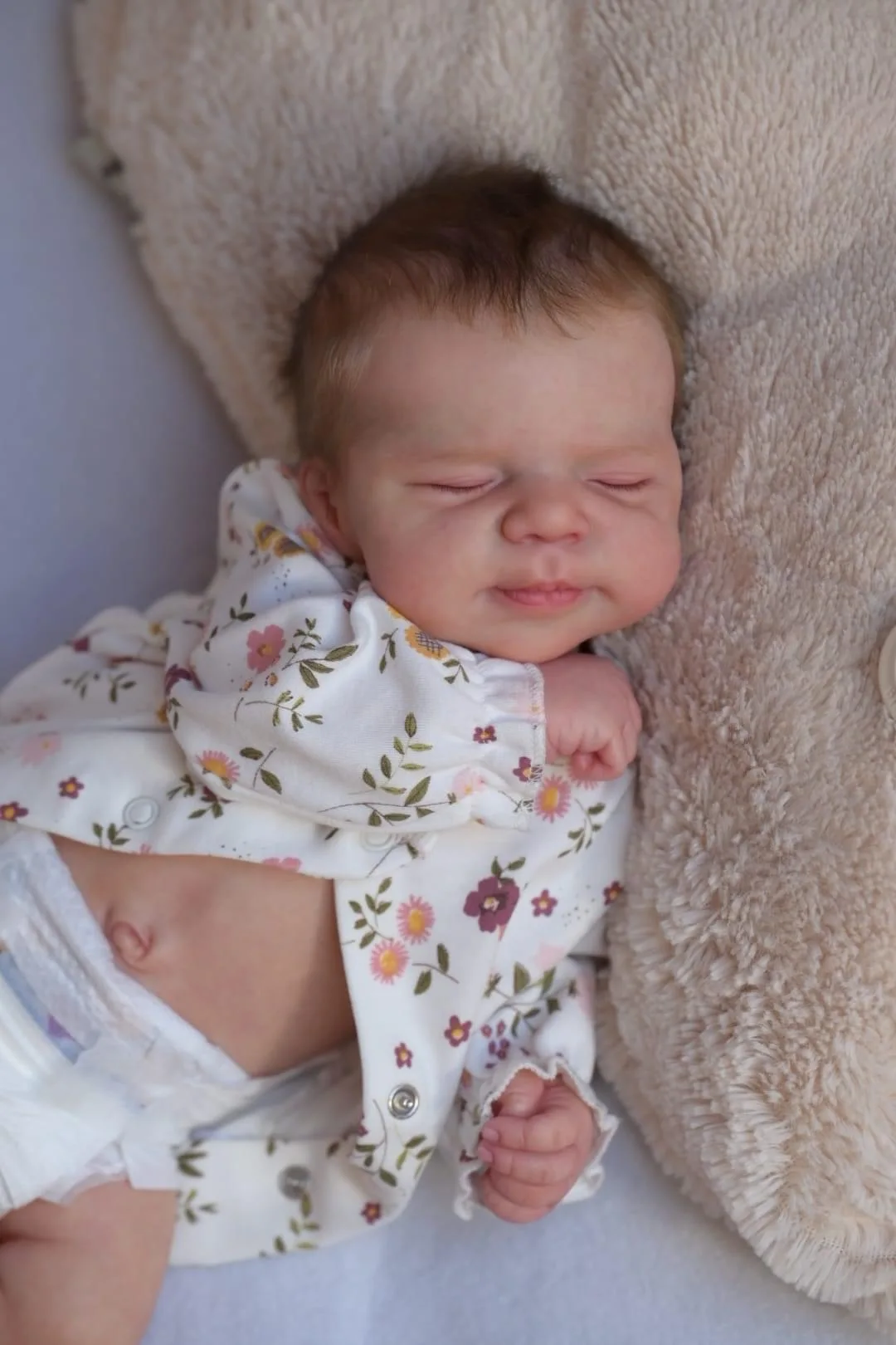 ตุ๊กตาเด็กเกิดใหม่ Pascale ขนาด 19 นิ้ว NPK ตัวเต็มทำจากวัสดุเหมือนจริง ผิวสัมผัส 3 มิติ ระบายสีหลายชั้น มองเห็นเส้นเลือด นุ่มมือ