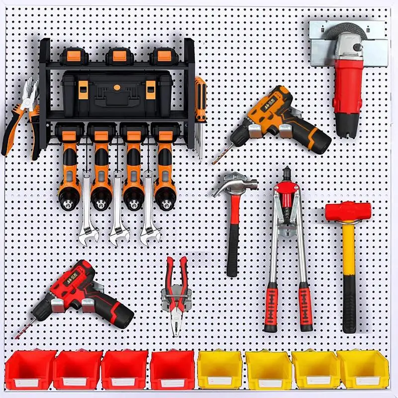 3 Layers Garage Organizer Power Tool Rack Electric Drill Screwdriver Wrench Holder Wall Mount Workshop Tool Boxes Storage Shelf