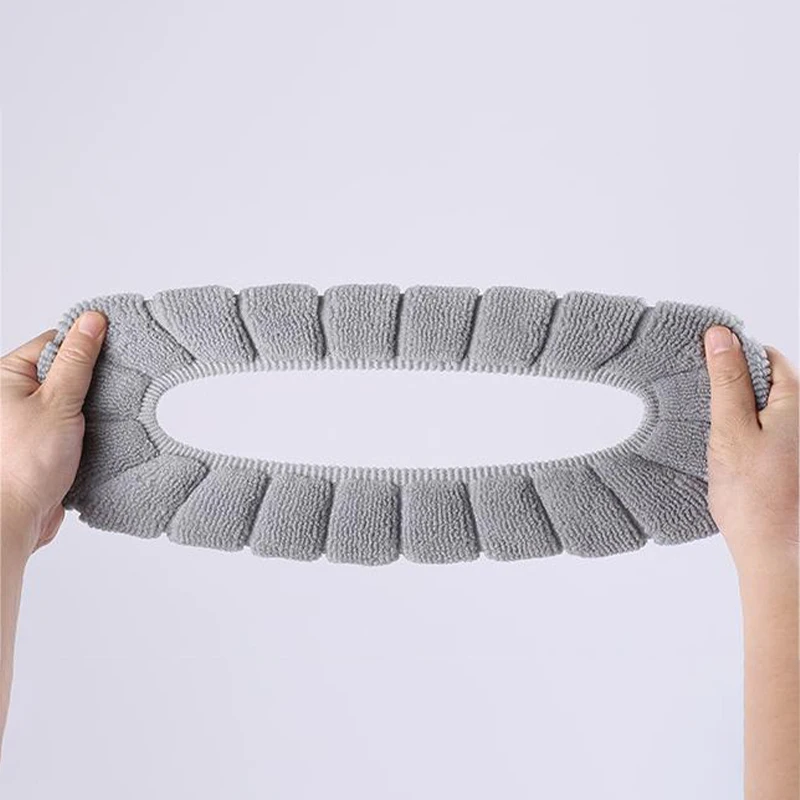 Winter Warm Knitted Thicken Toilet Seat Cover Mat Bathroom Toilet Pad Cushion With Handle Soft Washable Toilet Accessories