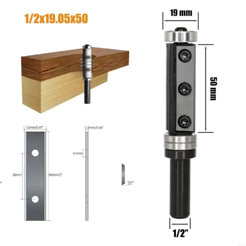 Alloy Steel Disposable Blade Trimming Cutter Double Bearing Enhancing Stability For Engraving Machine Precise Work A0KF