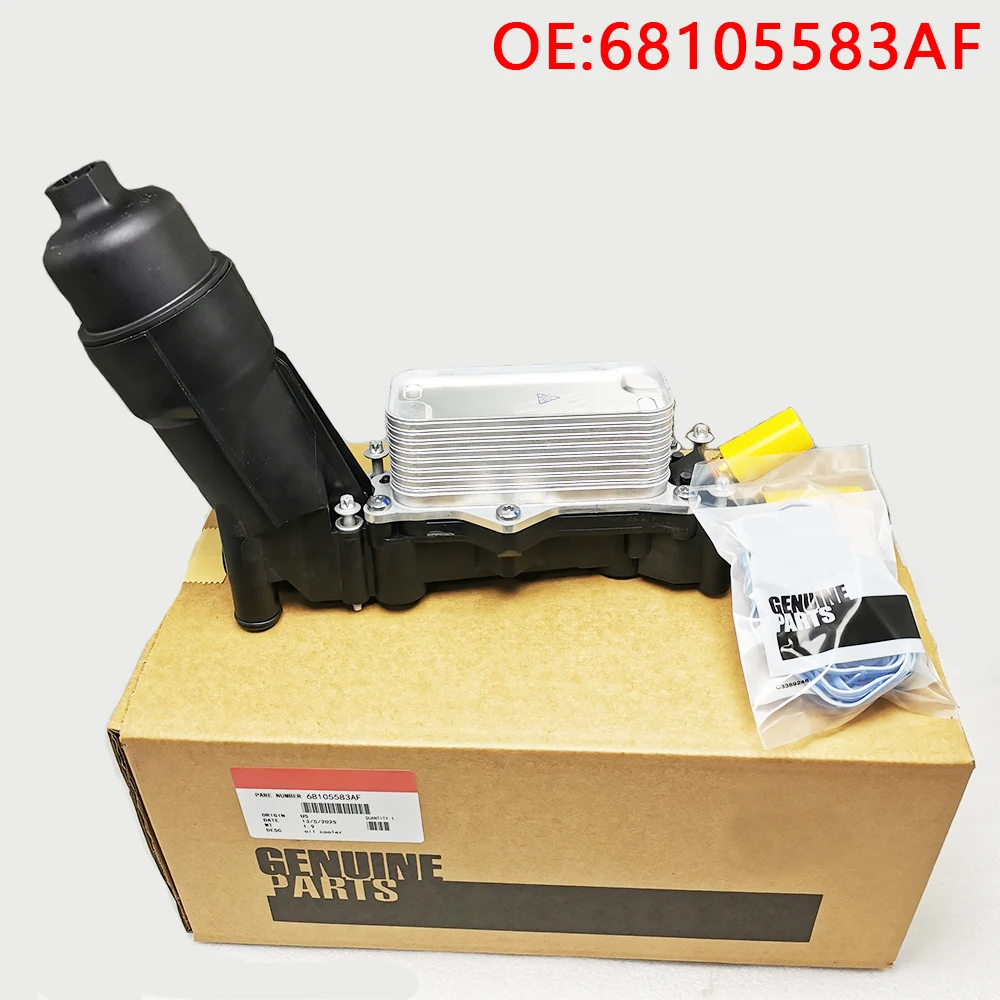 

Original High Quality New For 68105583AF Aluminum Engine Oil Cooler Filter Housing Fits 11-16 Dodge Jeep Chrysler Ram3.6L