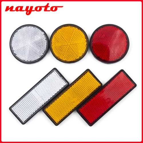 Tira de señal de marca de seguridad, Reflector autoadhesivo, posición trasera Rectangular, portadores de coche, valla, poste de puerta de remolque, 1 ud.