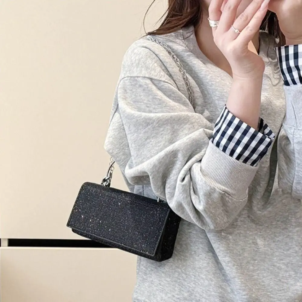 

Elegant Women Clutch Bag Metal Top Handle Large Capacity Evening Banquet Bag Trendy Solid color Ladies Tote Handbag Women