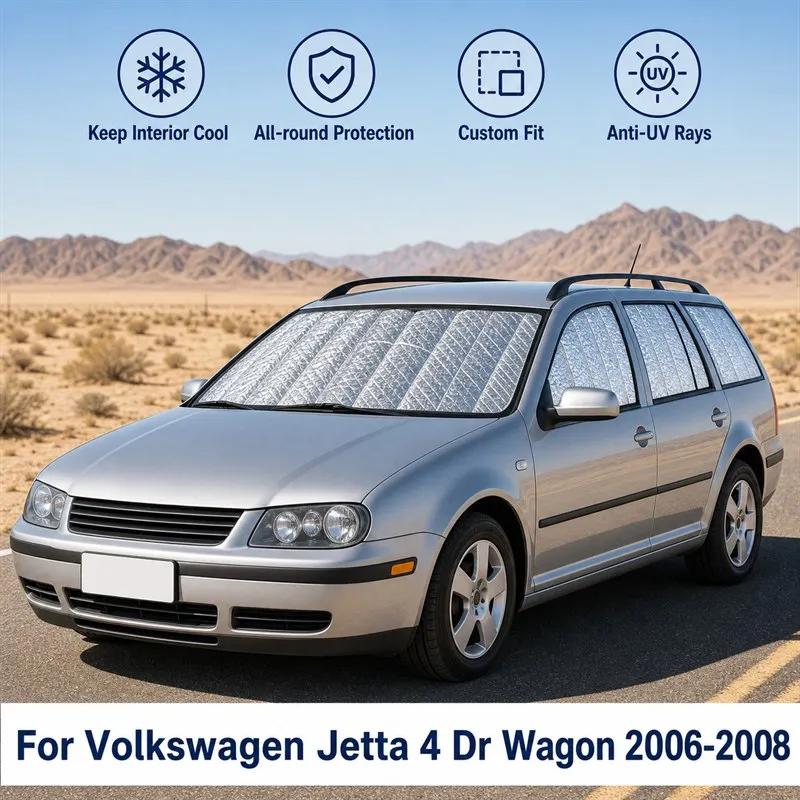 For Volkswagen Jetta 4 Dr Wagon 2006-2008 Full Set Car Window Sunshades UV Block Privacy Heat Insulated Foldable Car Curtain