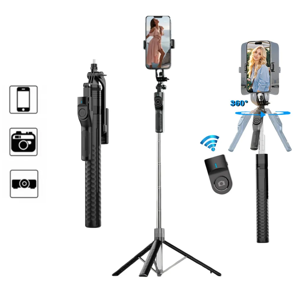 FANGTUOSI 1900mm Wireless Selfie Stick Tripod Stand Foldable Monopod With Led Light For Smartphones Balance Steady Shooting Live view 3