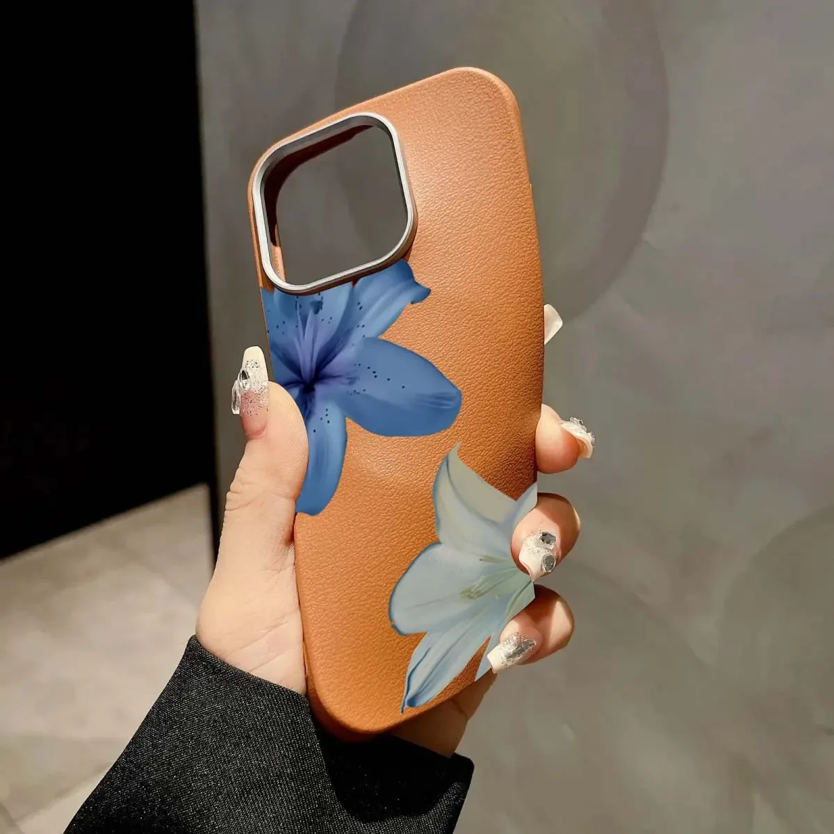 Elegant Blue Lily Fashion Pattern Phone Case For Redmi 11 12 13 14 4G Xiaomi Redmi Note 10 11 12 13 14 Pro 5G 14C 13C 15C Cover view 6