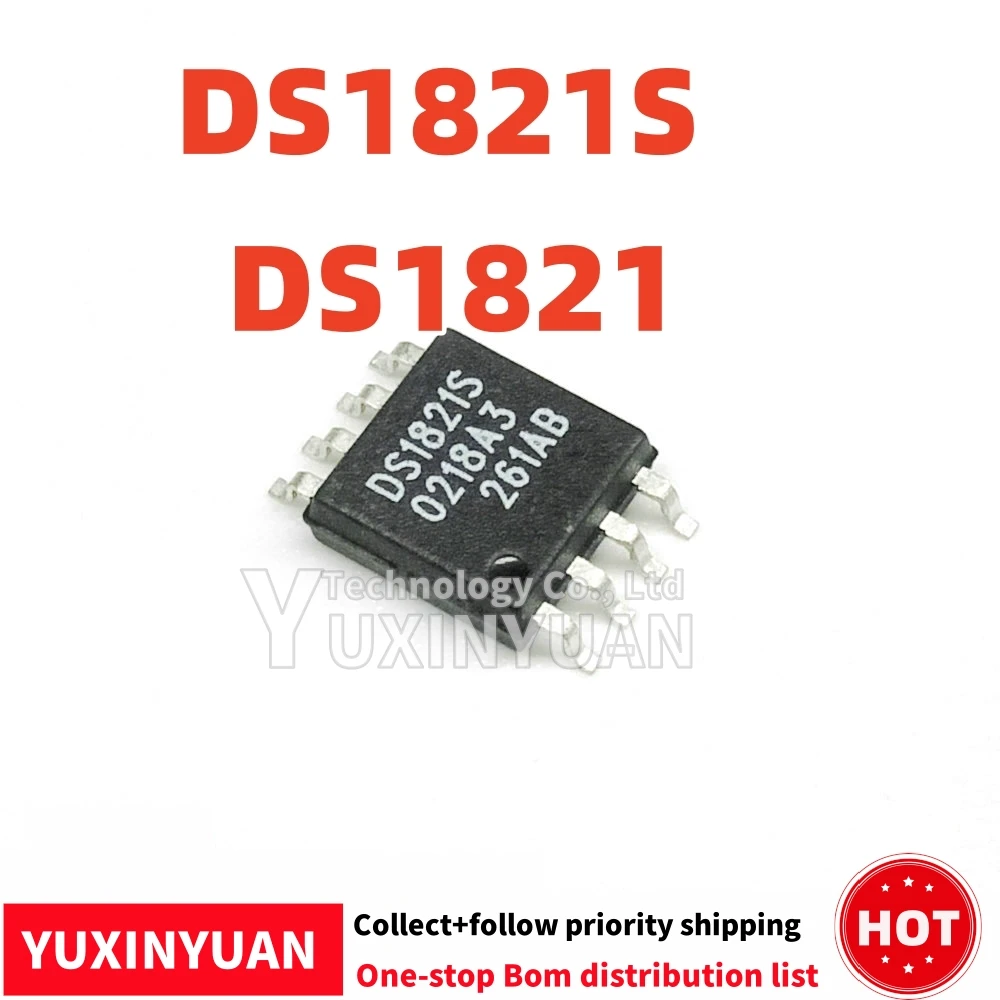 DS1821S DS1821 SOP-8 10pcs/lot Programmable Digital Thermostat and Thermometer IN STOCK YUXINYUAN