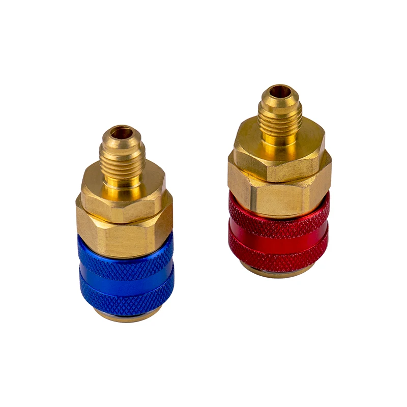 

1/4 быстроразъемный соединительный адаптер, комплект для переоборудования бокового коллектора высокого и низкого давления R134a, кондиционер