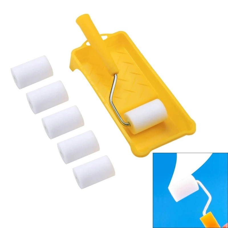 

C9GC 8pcs Mini Paint Rollers 2 -дюймовые быстрые изменения роликов настройки для небольших областей