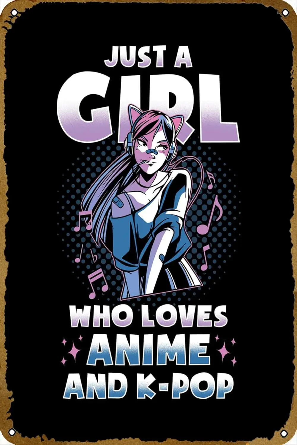 Anime KPop Girl Music Plaque Poster Metal Tin Sign 8