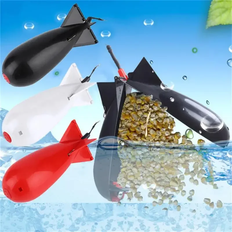 Fishing Accessories Carp Fishing Rocket Feeder Large Small Spod Bomb Float Lure Bait Holder 14.5cm/19cm Pellet Rockets Feeders