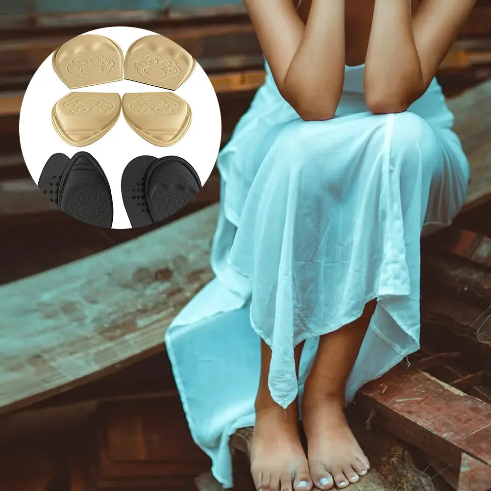 

4pcs Anti Slip Foot Pads Half Insoles Sticky Shoe Inserts For Heels Loafers Boots Forefoot Cushion Metatarsal Pad Foot Care