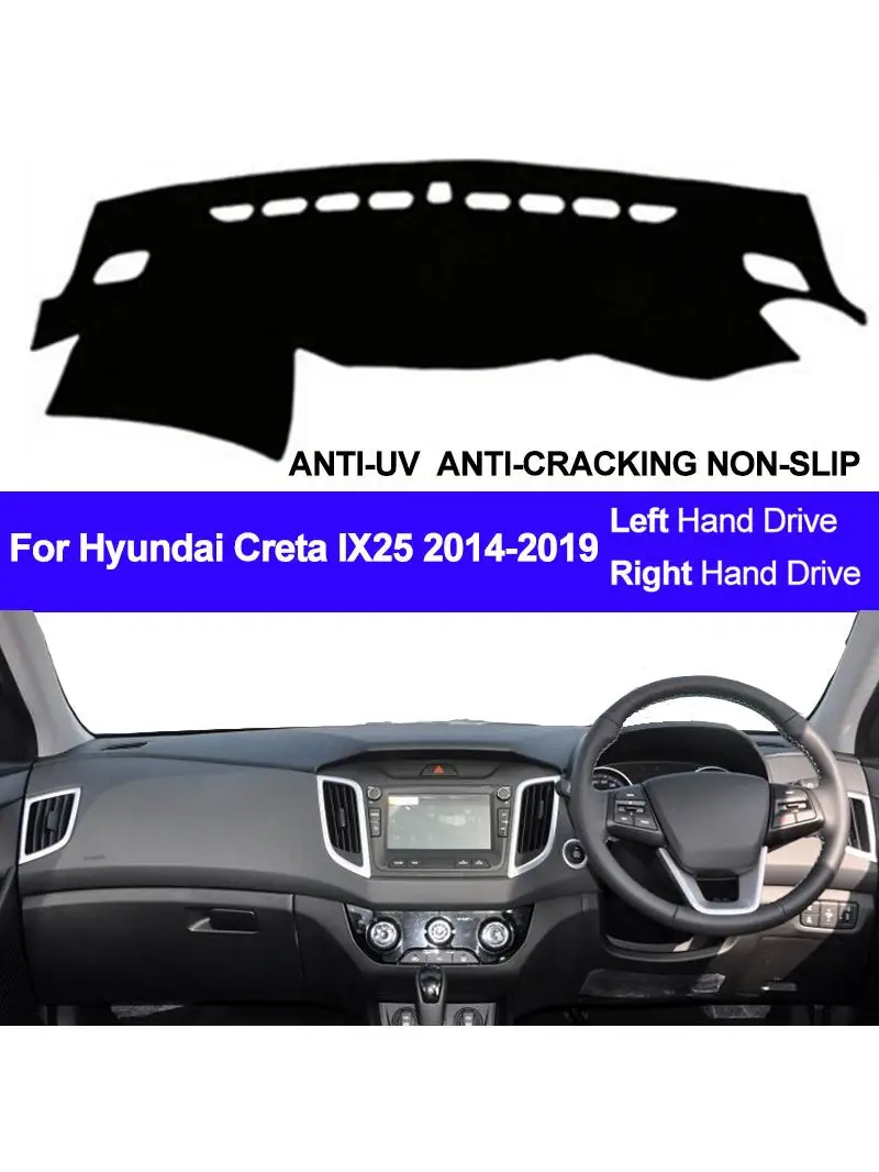 Pokrowiec na deskę rozdzielczą do Hyundai Creta Ix25 2014 2015 2016 2017 2018 2019 Dash Board Dash Mat Pad Carpet Cover Auto Sun Shade — zdjęcie 2