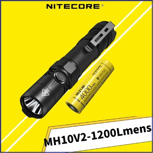 

NITECORE MH10 V2 Rechargeable LED Flashlight 1200 lumens Range 202M CREE XP-L2 V6 LED wiht 21700 4000mAh Battery Troch Light