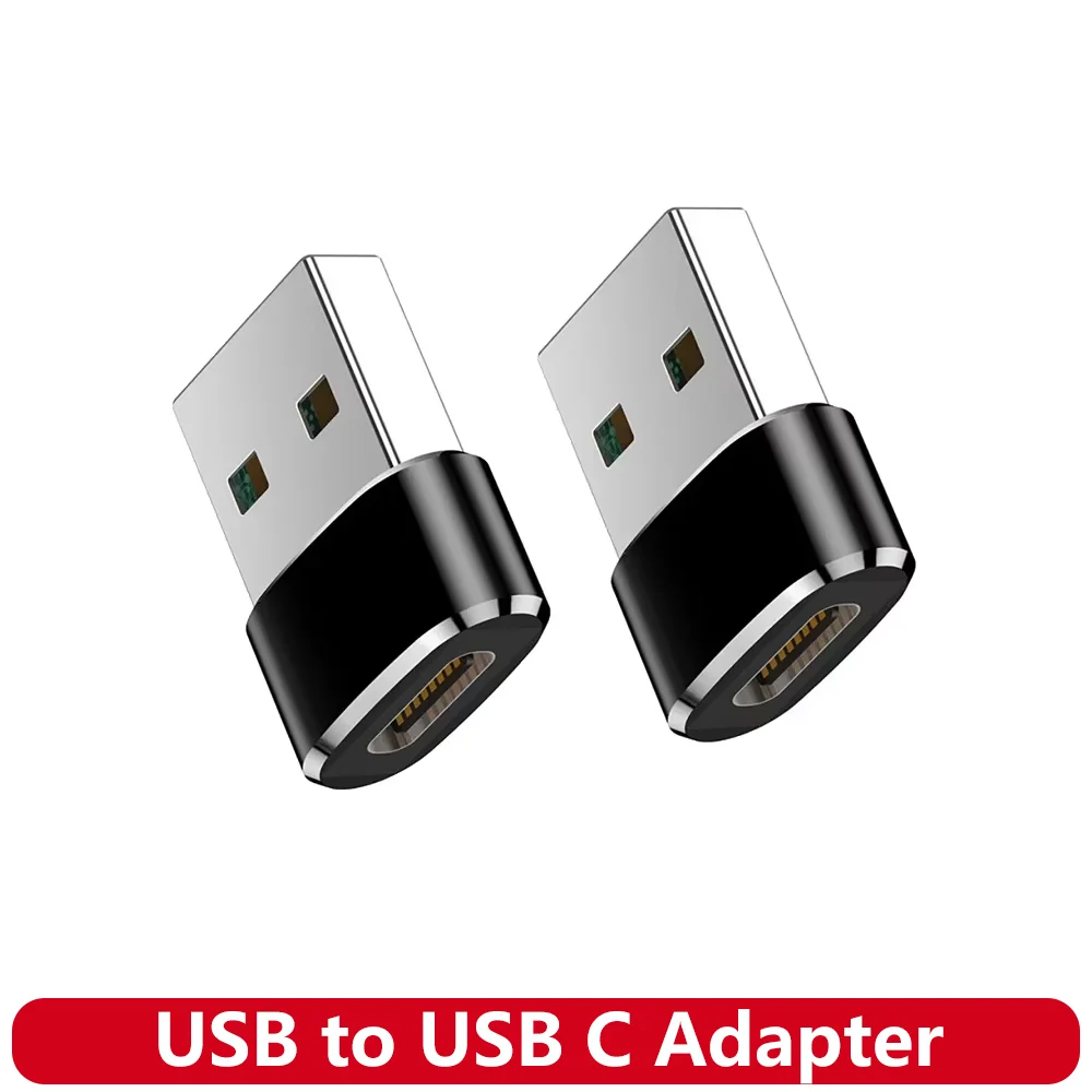 

USB to USB C Adapter, USB Male to Type C Female Converter, Car Charger Adapter for iPhone 17 16, Samsung Galaxy