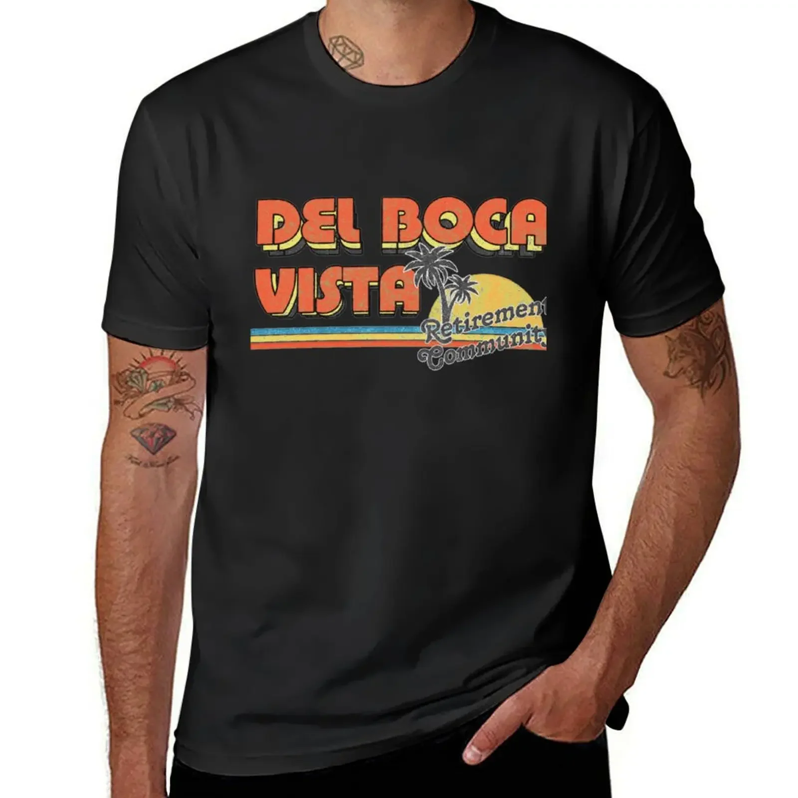 Del Boca Vista Faded T-Shirt boys animal print shirts graphic tee customizeds mens t shirt