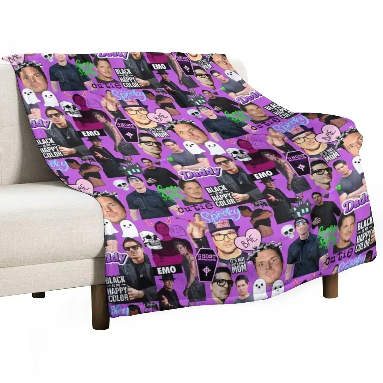 

Zak Bagans cute edit Throw Blanket Personalized Gift Nap Extra Large Throw Blankets