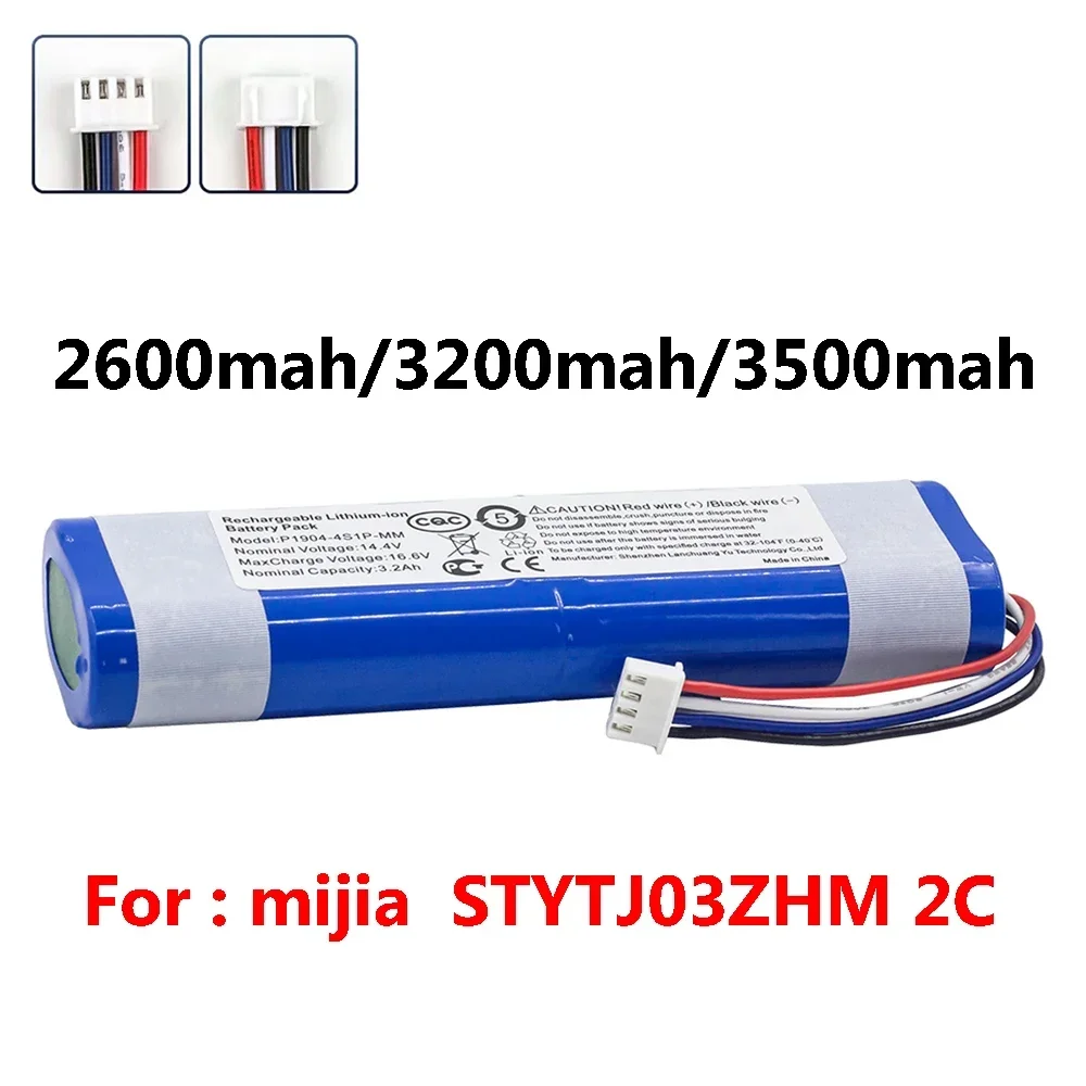 new Accessories For Xiaomi Mi Robot Vacuum Mop 2 XMSTJQR2C STYTJ03ZHM 2C Replacement Batteries14.4V 2600mAh Battery Pack