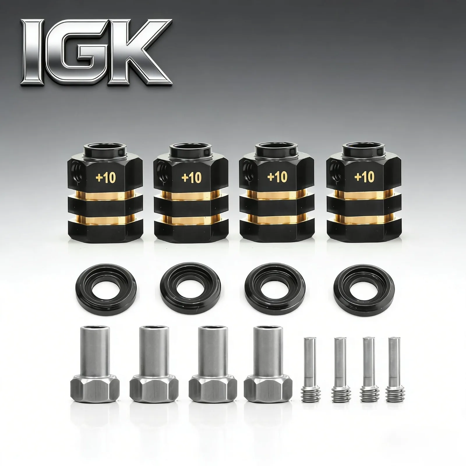 4PCS 12mm Brass Wheel Hex Hub Adapter - Extended Widened Counterweight for Traxxas TRX4/TRX6 RC Crawler