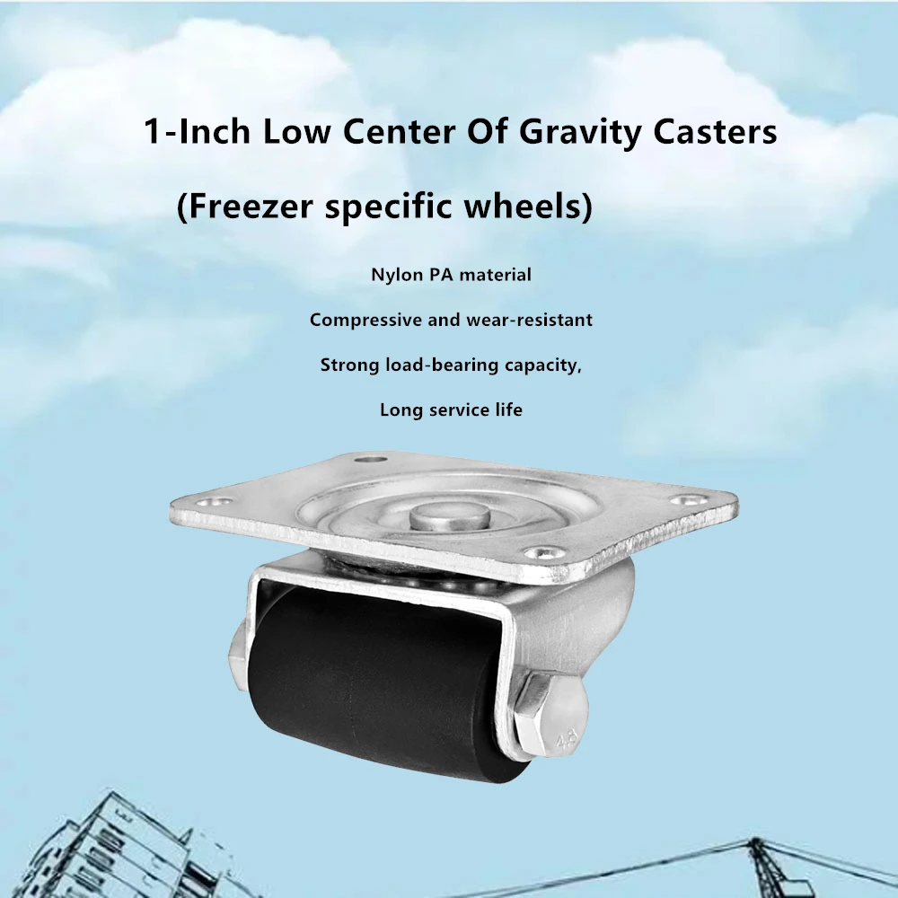 Imagem -04 - Heavy-duty Roda Frigorífico Pesados Rodízios Baixo Centro de Gravidade Universal Rodas Comercial Horizontal Polegada Pcs por Lote