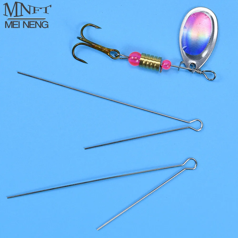 20 piezas/40 Uds. De alambre de acero de lentejuelas giratorias de 80mm, señuelo de pesca DIY, cuchillas de cuchara giratoria, accesorios de gancho de cebo Artificial