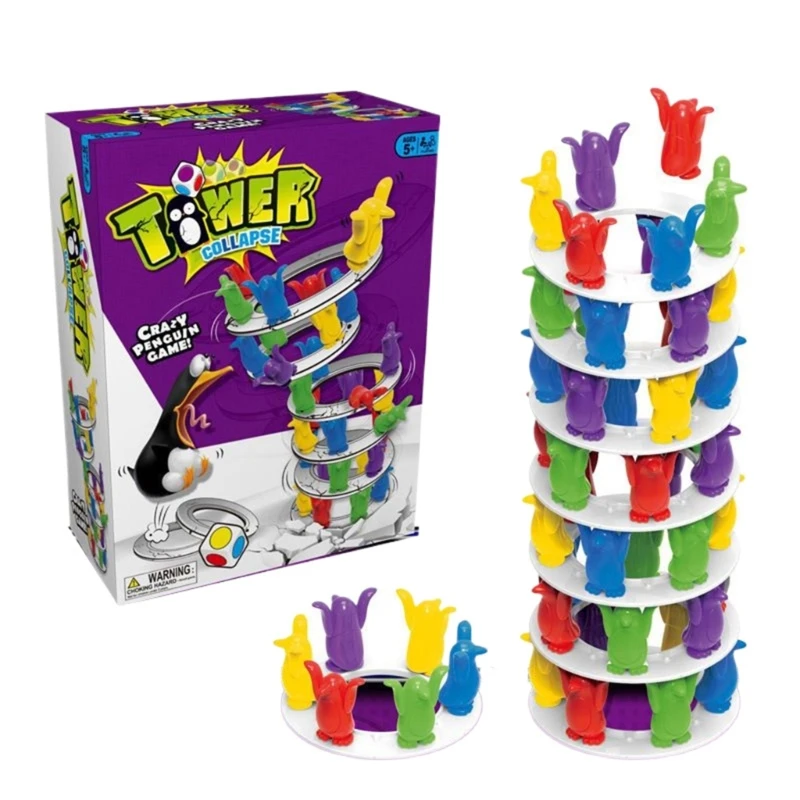 Party Family Kid Funny Board Game Toy Penguins Crash Tower Kid Toy Gift