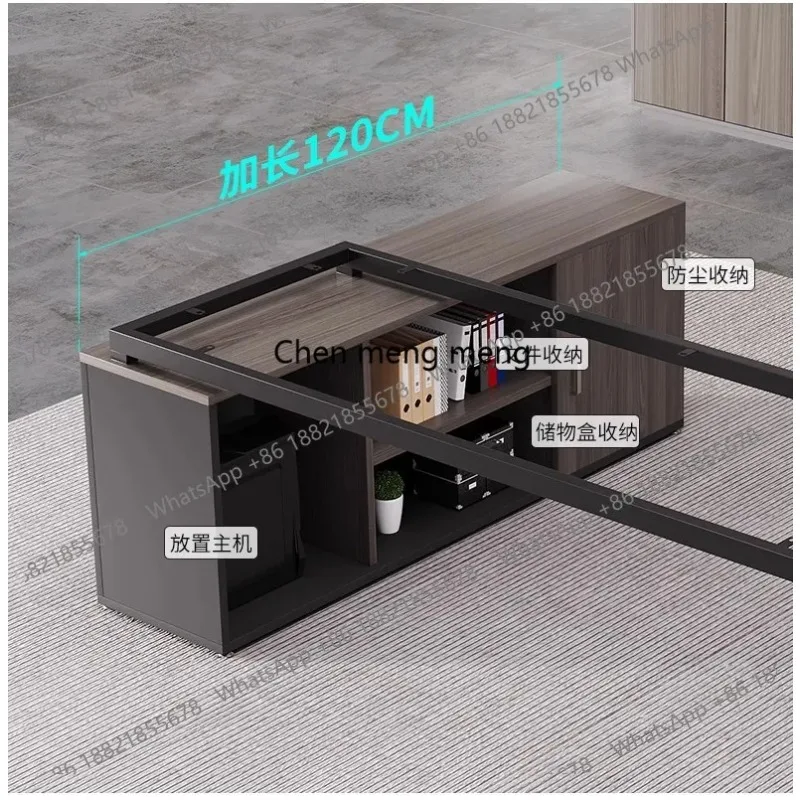 

Desk Office Desk and Chair Combination Simple Modern Manager President Single Computer Large Boss F150