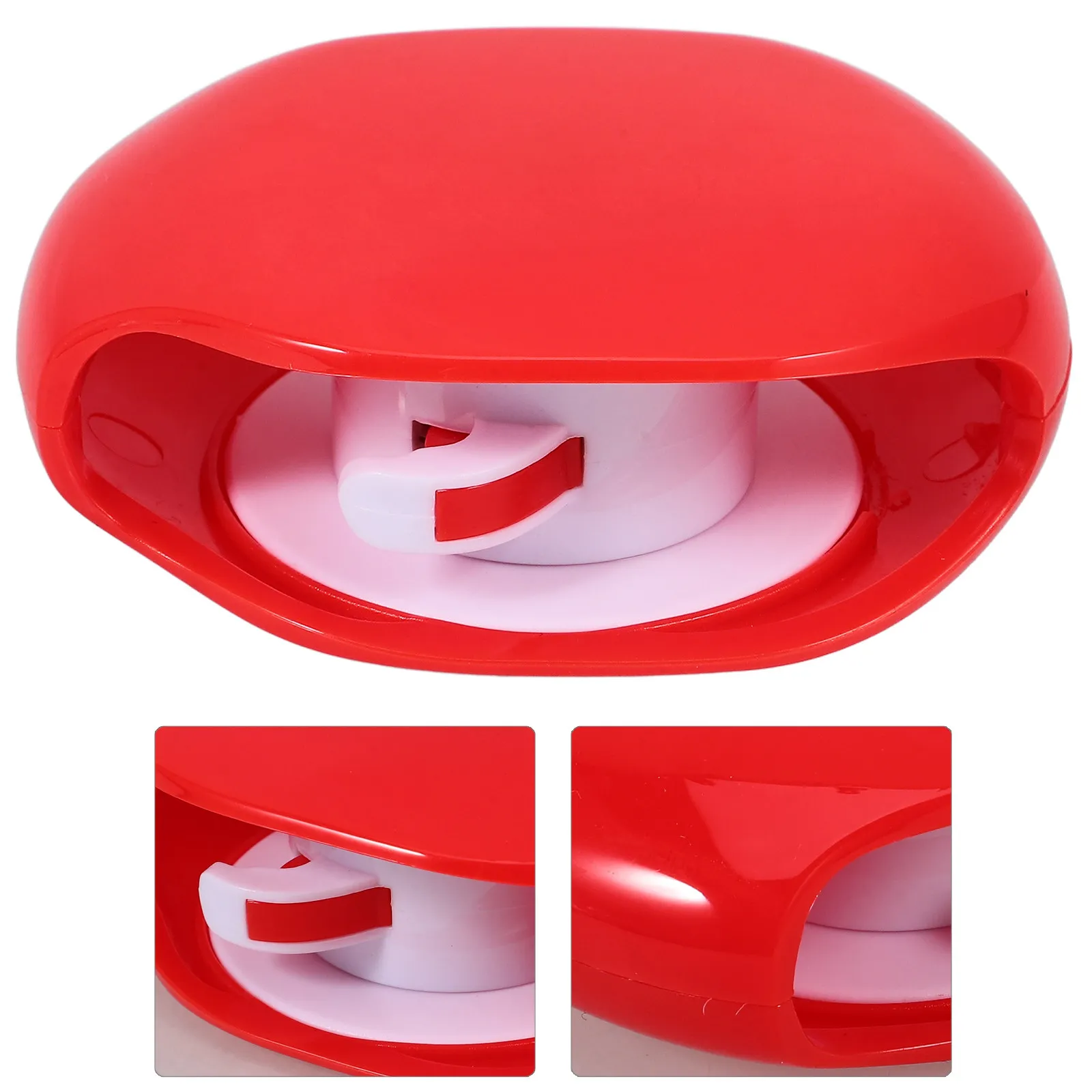 Portable Automatic Roll Up Data Cable Organizer for Earphone Headset Charging Cords Travel Home Use Pc ABS Red