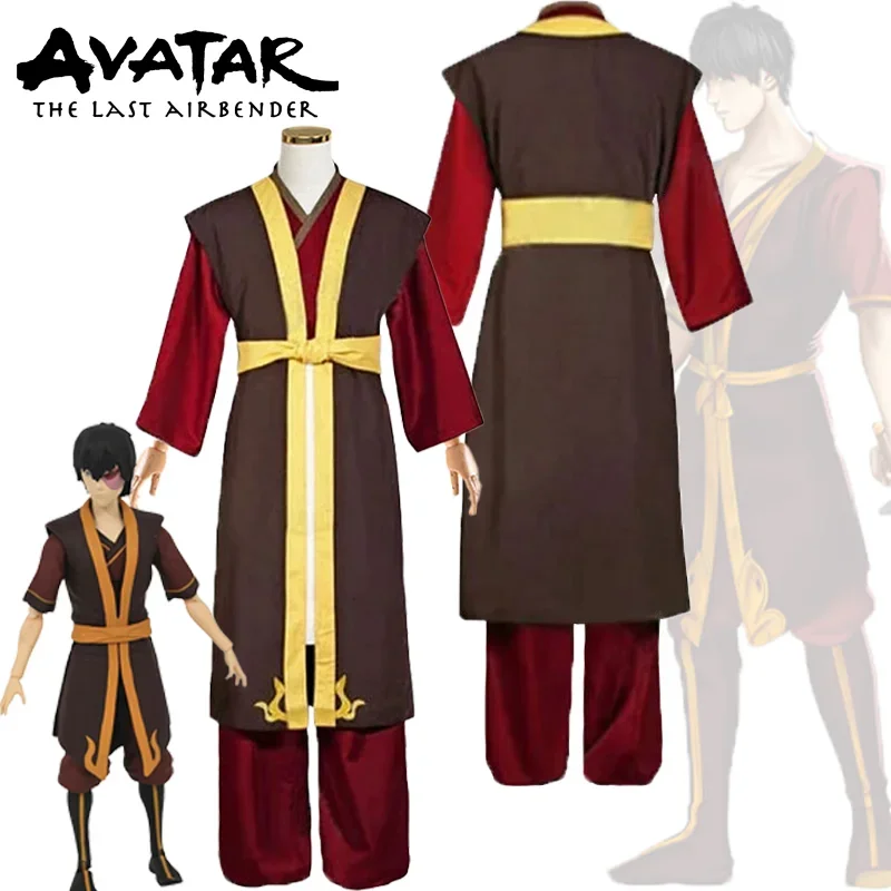 Avatar The Last Airbender Zuko Cosplay Costume Top Pants Uniform Suit Halloween Carnival Role Play Outfit for Adult Men Full Set