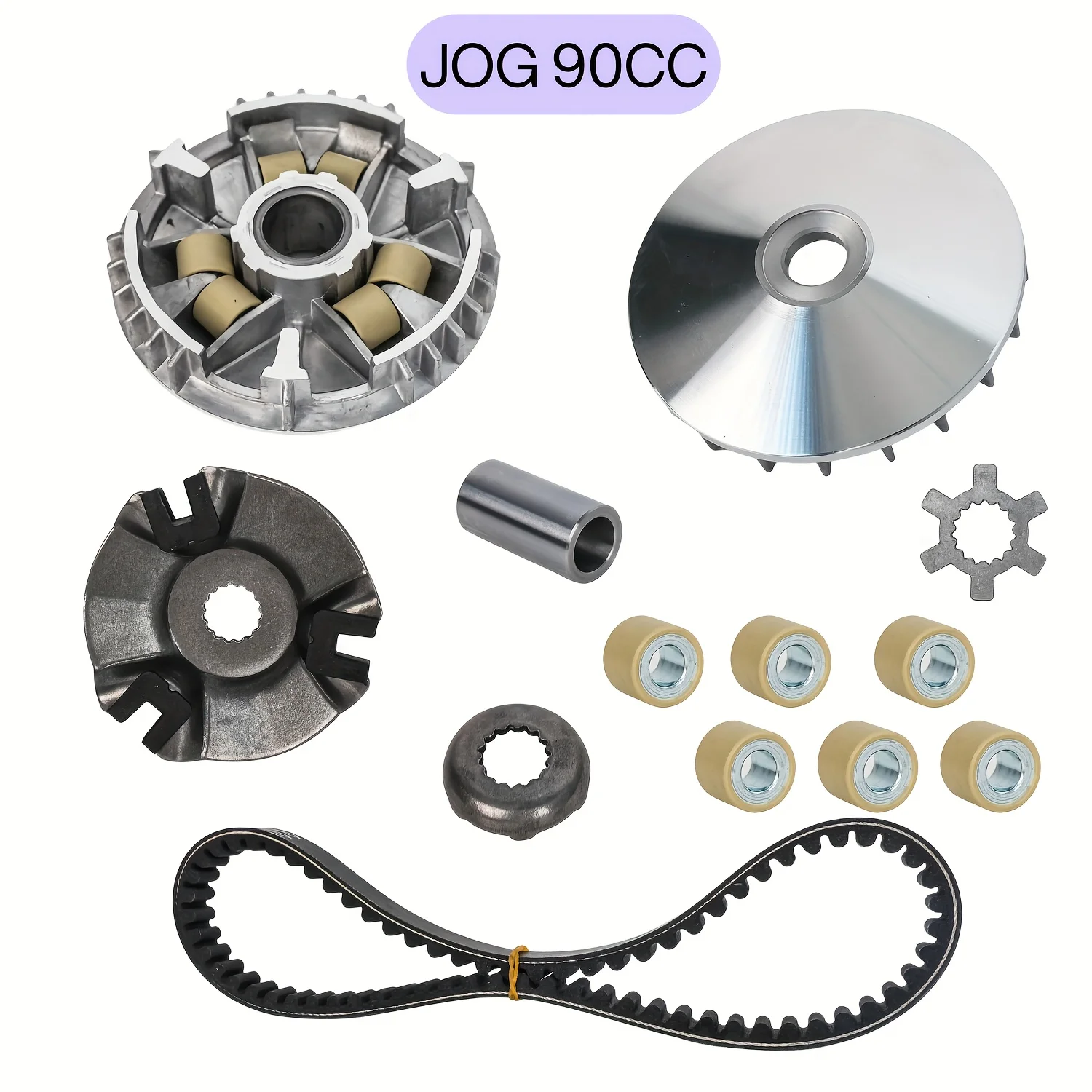 

1 set of transmission roller belt kit, roller 16 * 13MM weight 8g for Yamaha JOG 90cc 2-stroke 1PE40QMB 1E50QMF Minarelli joggin