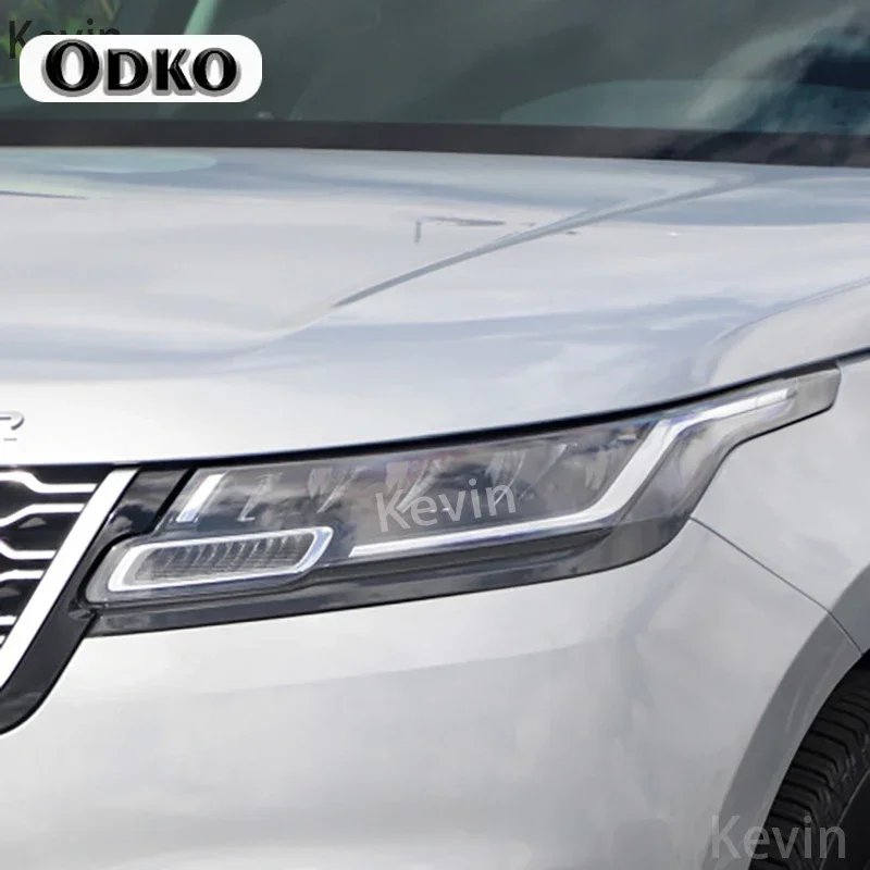 Car Headlight Tint Smoked Black Protective Film TPU Stickers For Range Rover Velar 2017-Present Accessories Anti-Scratch Repair