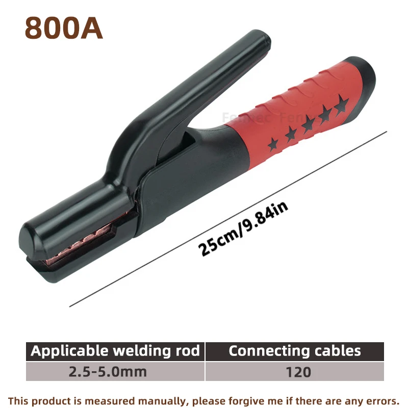 Electric Welding Pliers 800A Heavy Duty Welding Electrode Holder Copper Electrode Clamp Holding Plier All Copper Anti-scalding