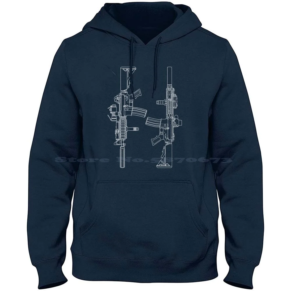 Mk18 Cqbr 100% Pure Cotton Hoodie Tshirt 18 Mark Block Military Service Rifle Clones Eotech Atpial Laser Navy Nswdg Seal Delta