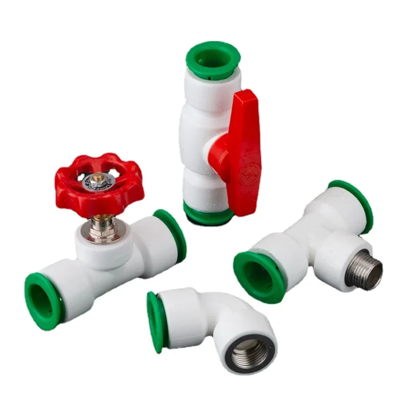 1PC PPR Pipe Fittings Joint 20mm 25mm  Variable Diameter Direct Elbow Three-way Flexible Joint Hot Melt Free Connector