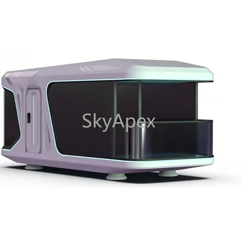 كبسولة المنزلية التجارية الفضاء المقصورة فندق فاخر صغير منزل الجاهزة كبسولة التجارة الجاهزة الفضاء كبسولة الحاويات البيت