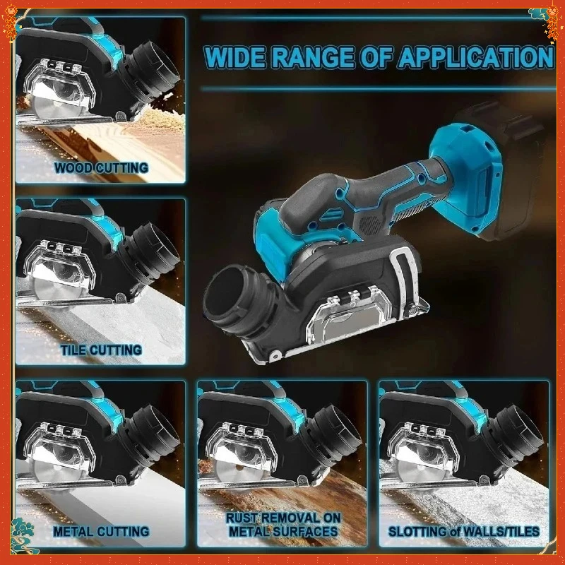 ماكيتا 3 بوصة بدون فرش صغيرة بدون فرش زاوية طاحونة لاسلكية أداة القطع الكهربائية قطع منشار دائري أداة كهربائية