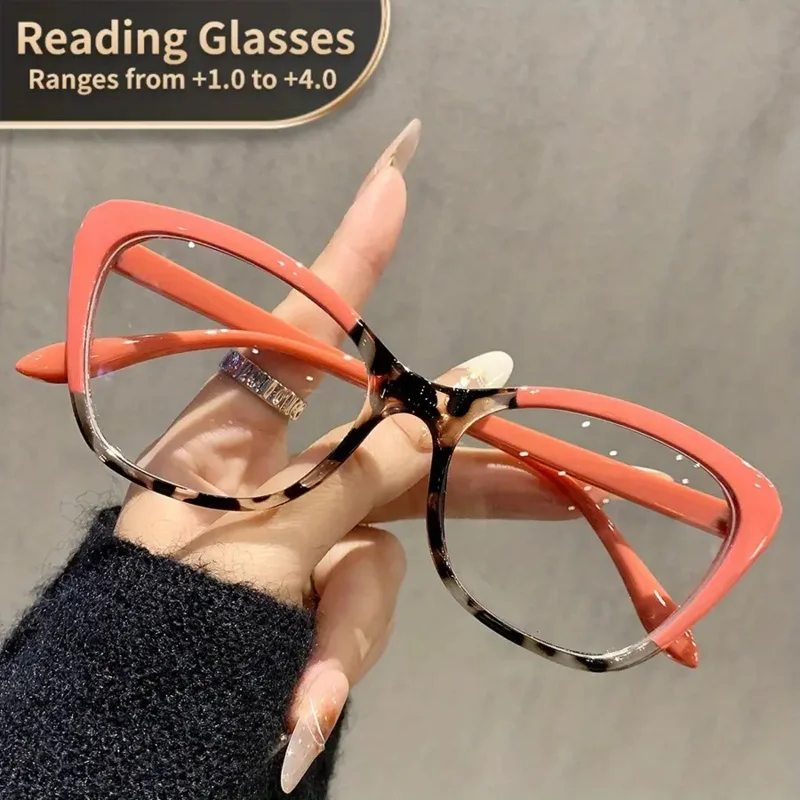 Retro Katzenaugen-Lesebrille für Männer & Frauen - Vintage Klarer PC-Rahmen, +1,0 bis +3,5 Vergrößerung Computer- & Laptop-Zubehör