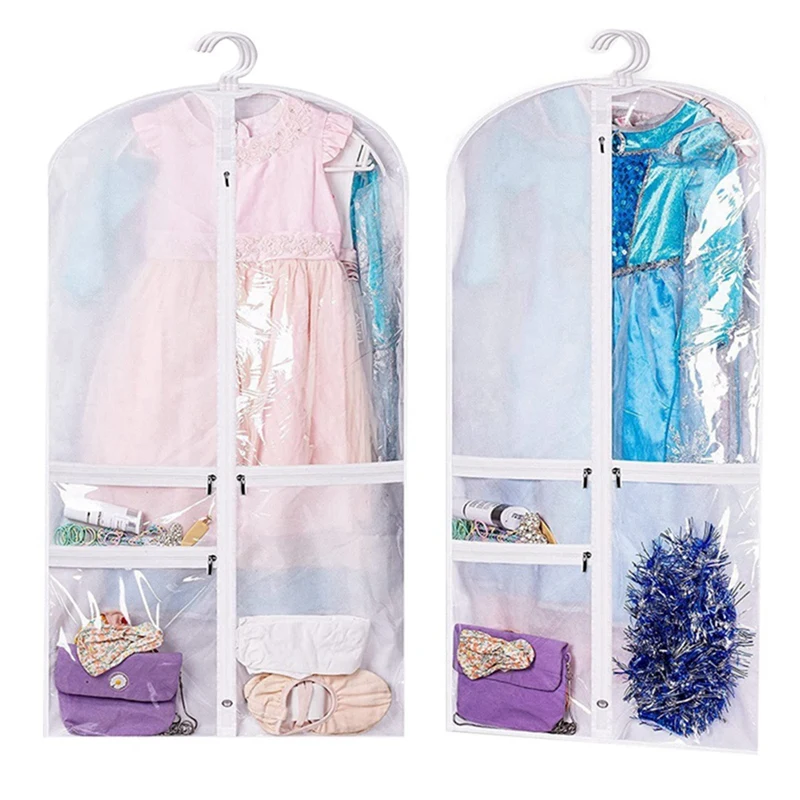 Dance Costume Garment Bag,50 Inch Garment Bag For Dance Competitions, Kids Hanging Clothes Cover For Girls Closet