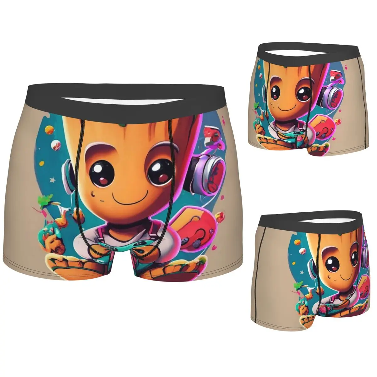 

Boxer Underpants Shorts Groot Cartoon Panties Men's Breathable Underwear for Homme Man Boyfriend Gifts