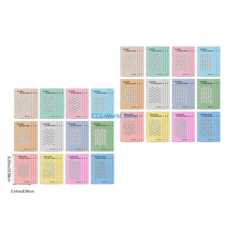G92A A 6 48 Sheets 52 Week Save Challenge Occants Save Money Euros USD Planner Planner Easy Savor for Family