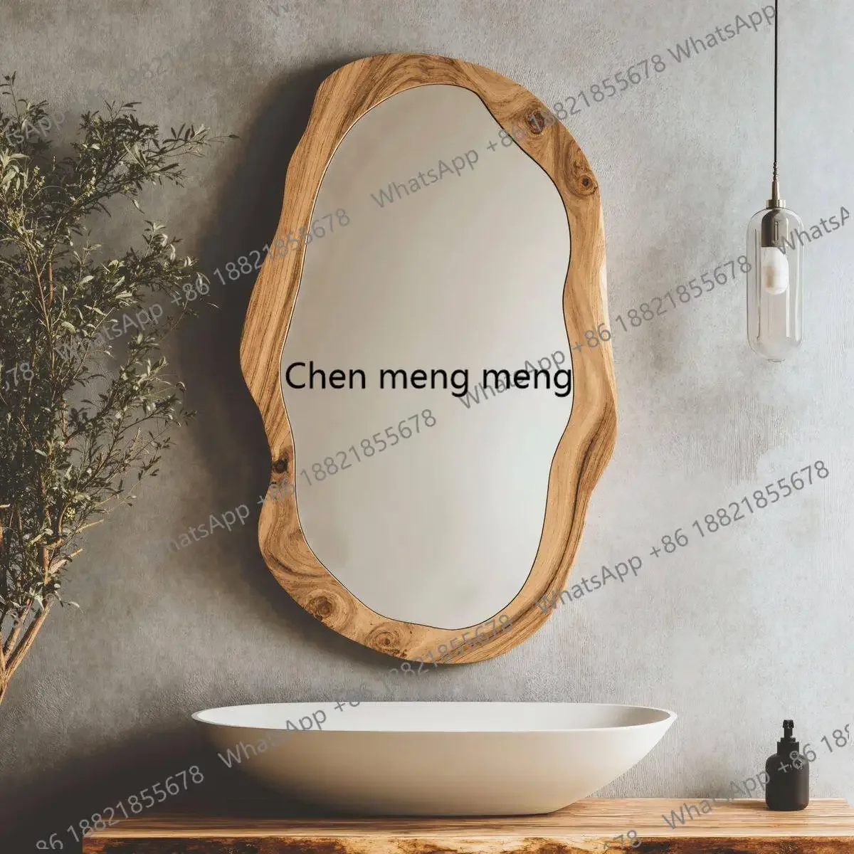 A50 Medieval dressing mirror Retro homestay wall-mounted makeup mirror Home French living room entrance decorative mirror