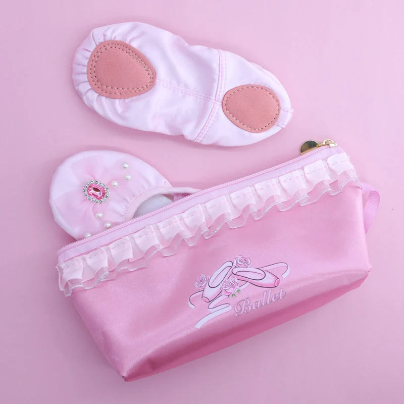 13*24.5 سنتيمتر أكياس الرقص الباليه الوردي النساء الفتيات الباليه الرياضة الرقص حقيبة الفتيات حزمة الرقص الطفل حزمة الباليه حقيبة يد #1