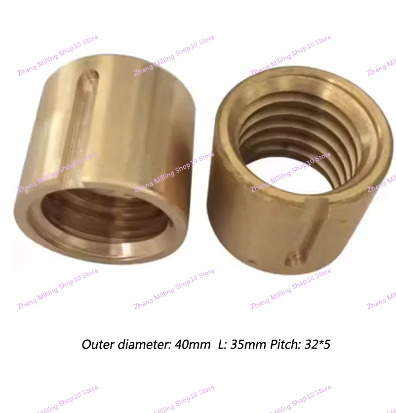 X /Y /Zaxis Screw Copper Sleeve Nut /bronze Nut 32*5/35*5mm Left/Right-hand Rotation Thread CNC Milling Machine for Bridgeport